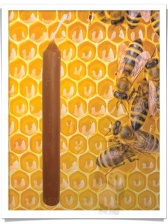 Свеча восковая из пчелиного воска Медовая (Д2 см)