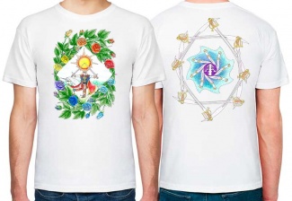 Мужская футболка-кольчужка с рисунком Витязь (Велес)+Ятаганы (Тюрина А.А)