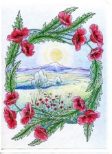 Рисунок "Маки" (на баннерной ткани) Тюрина А.А.