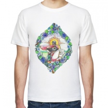 Мужская футболка-кольчужка с рисунком Витязь (Велес)+Ятаганы Тюрина А.А.