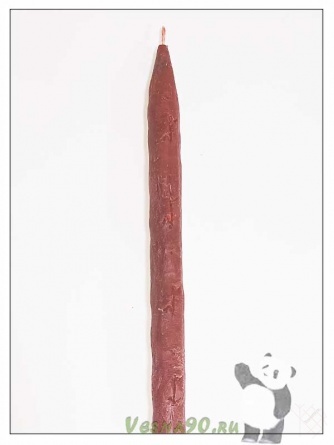 Восковая свеча с рунами Квеорт для Очищения человека/пространства (Красная) фото длины
