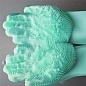 Силиконовые перчатки для мытья посуды Magic Glove как мылятся фото